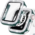 thumbnail image 1 of LEIXIUER for Apple Watch case 45mm with Tempered Glass Screen Protector for iwatch Series 7, Bling Crystal Diamond Rhinestone Bumper Full Cover Protective Case Women Girls 45mm, 1 of 6