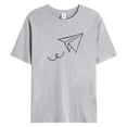 thumbnail image 3 of BOBOGOJP Chandails de Dessous pour Hommes à Manches Courtes, Chandail à Enfiler à Col Rond, Coupe Décontractée, T-Shirt (Gris, TG), 3 of 5