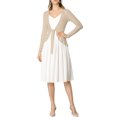 thumbnail image 2 of Allegra K Juniors Tie Open Front Long Sleeve Knit Metallic Ruffled Crop Cardigan, 2 of 6