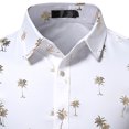 thumbnail image 4 of Birdeem Chemise Décontractée pour Homme à Manches Courtes Boutonnée Style Hawaïen de Vacances Blouse T-Shirt, 4 of 8