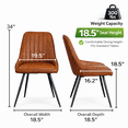 thumbnail image 4 of KOSSMAI Set of 2 Upholstered Side Dining Chairs in Faux Leather, 4 of 6