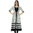 thumbnail image 1 of Bimba Womens 2 Piece Anarkali kurta Printed Rayon Kurti Designer Blouse, 1 of 9