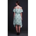 thumbnail image 3 of Bimba Robe Droite à Épaules Dénudées Style Chic pour Femmes à Imprimé d'Oiseaux Verts Tunique d'Été - Grand, 3 of 6
