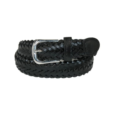 CTM® Ceinture Habillée Tressée Ajustable en Cuir pour Garçons de 3/4 Po