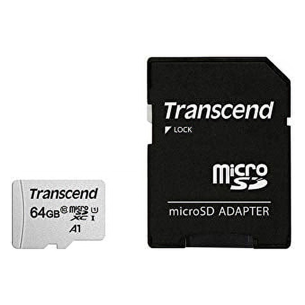 Transcend 64GB 300S UHS-I microSDXC Cartes Mémoires with SD adaptor