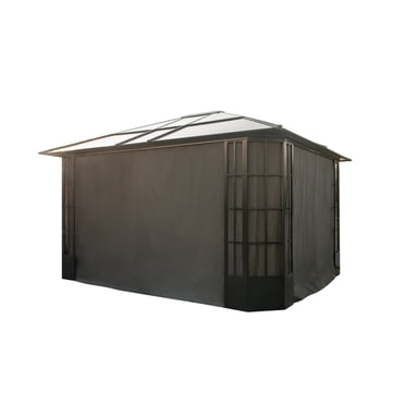 Sojag Savino 10 x 12 x 7 ft Grey Curtains For Savino Gazebo, Polyester, Outdoor Shades