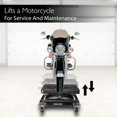 thumbnail image 4 of Pyle Motorcycle Scissor Jack Lift W/ Dolly - Portable Ez Bike Rack, Front Rear Center Tire Wheel Engine Stand W/ Wheels - Low Profile Manual Flat Floor Hoist Table for Cruiser, Dirt Bikes - PLMOTJC11, 4 of 6