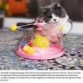 thumbnail image 3 of Xingzhi Cat Toy Interactive Spinning Track Ball Stimulating Game Cats Teasing Treasure Brain Chest Puzzles Pet Training Pink, 3 of 6