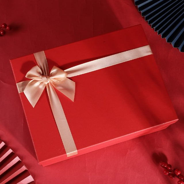 LSLJS Grande Boîte-Cadeau Rouge Boîte-Cadeau avec Nœud Boîte-Cadeau d'Anniversaire Grande Boîte à Couvercle World Boîte de Rangement Colorée Boîte de Rangement avec Ruban Boîte de Rangement avec Nœud Boîte-Cadeau pour Petite Amie