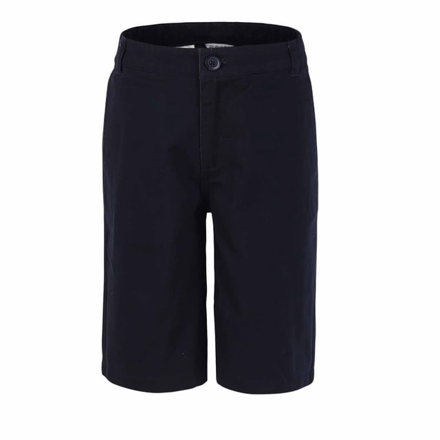 Bienzoe Bermudas à devant Plat pour Garçon, Uniformes Scolaires, Bleu Marine 16