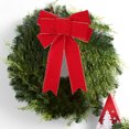 thumbnail image 2 of Christmas Bow Decoration, Red Flocking Multi-Ear Bow, Overlock Holiday Bow for Christmas Tree, Wreath, Gift Box, Window, Wall, and Lamp Decoration, 2 of 6