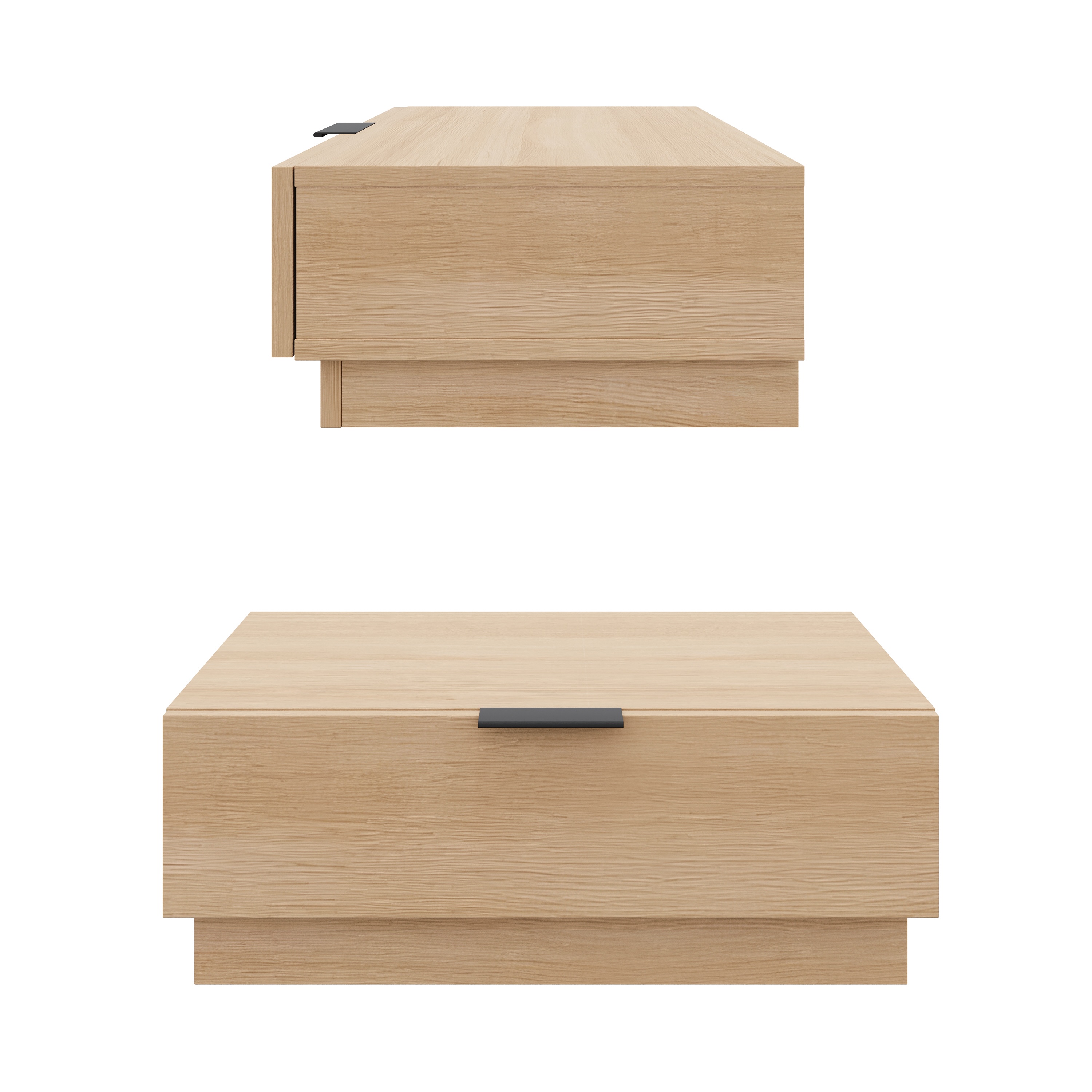 Table de Nuit (Lot de 2) Nexera Satori, chêne blond naturel