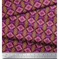 thumbnail image 2 of Soimoi Crepe Silk Fabric Aztec Geometric Fabric Prints by Yard 42 Inch Wide, 2 of 3