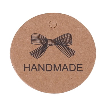 Greensen 100pcs Brown Handmade Hang Label Wedding Favor Gift Dessert Tags Clothing Jewelry Price Tag,Wedding Favor Tags, Wedding Favour Tags