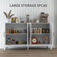 thumbnail image 4 of HOMCOM Storage Cabinet, Buffet Sideboard with Barn Door, Shelf, White, 4 of 9