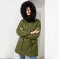 thumbnail image 4 of Yuyuzo Womens Winter Coats Hooded Long Sleeve Button Zip up Quilted Jacket with Zipper Pockets Solid Color, 4 of 6