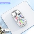 thumbnail image 3 of Souris Souris Sans Fil Transparente Souris Sans Fil 2.4G/Bluetooth 5.0 Connexion 2 Modes Type-C Souris Rechargeable Standard Éclairage RVB Magnétique Souris Usb Sans Fil, 3 of 7