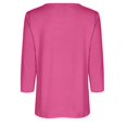 thumbnail image 4 of Yuyuzo Womens 3/4 Sleeve Tops Basic Button Crew Neck Solid Color Loose Fitted Tunics Tee Blouses, 4 of 5