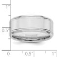 thumbnail image 4 of Bague Anneau Fantaisie en Argent Sterling 925 8 mm Brossée Taille 13, 4 of 4