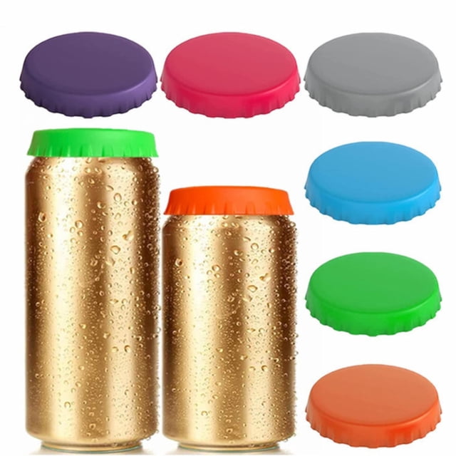 Oleegame 1PC Kids Snack Boxes For School Silicone Can Lids Reusable Silicone Can Covers And Stopper Covers With Leak Proof Sealing Fits Standard Cans Red