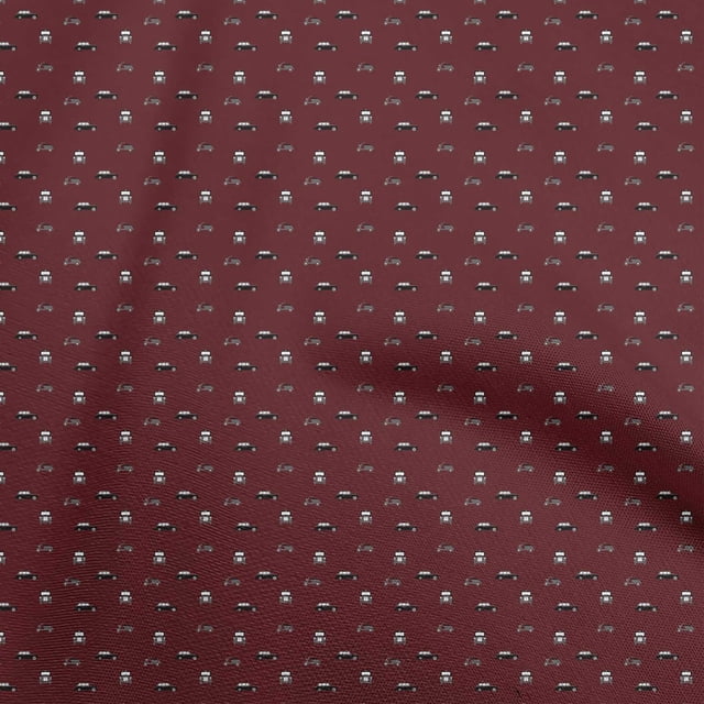 oneOone Viscose Chiffon Maroon Fabric Car Sewing Craft Projects Fabric Prints By Yard 42 Inch Wide
