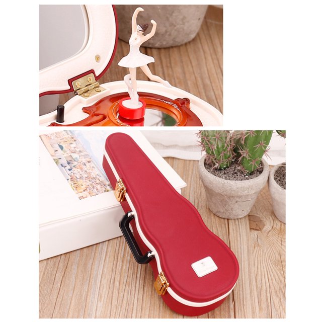 A Classical Handheld Violin Music Box With Dancing Figurine Dressing Mirror Educational Gift For Family Children Parties 129 Chars