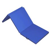 S SERENABLE Foldable Yoga Mat 6' Folding Exercise Mat for Balance Fitness Outdoor Indoor Blue