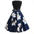 thumbnail image 5 of SMihono Robes Bohèmes d'Été pour Femmes Grande Taille Mode Vintage Imprimé Col en V Sans Manches Robe Aguichant Évasée, 5 of 5