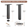 thumbnail image 2 of Unique Bargains 2 Sets Adjustable Height Bed Frame Support Legs Replacement(220mm-255mm/8.7'-10'), 2 of 6
