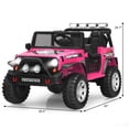 thumbnail image 2 of Costway 12V Kids Ride On Truck Remote Control Electric Car w/Lights&Music Pink, 2 of 10