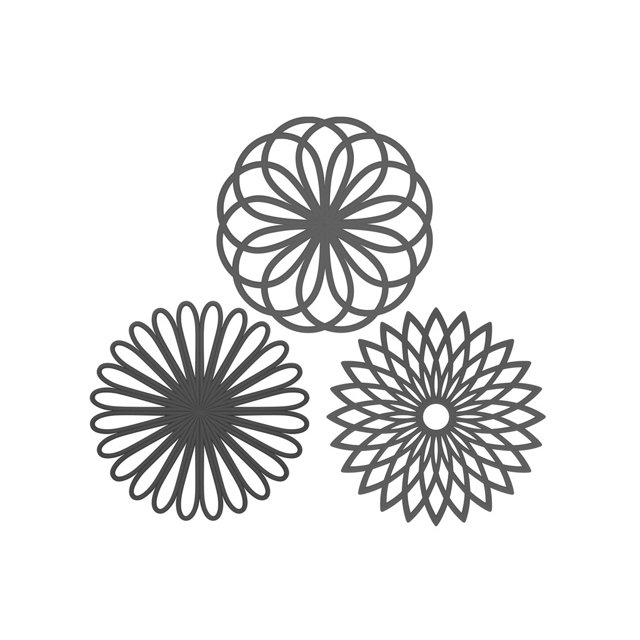 ruzhgo 3Pcs Silicone Résistant à la Chaleur Tapis de Table Rond en Forme Anti-Échaudage Bureau Tasse Pot Tapis Bol Napperon Cuisine Violet Gris Foncé
