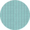 thumbnail image 1 of Ahgly Company Machine Washable Indoor Round Transitional Tron Blue Area Rugs, 3' Round, 1 of 7