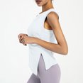 thumbnail image 4 of AherBiu Débardeurs d'Entraînement pour Femmes, Col Ras du Cou Fendu, Sans Manches, Légers, à Séchage Rapide, T-Shirts, 4 of 6