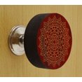 thumbnail image 2 of IBA Indianbeautifulart Mandala Rouge Gravé Boutons de Garde-Robe en Bois Tiroir 10 Pcs, 2 of 3