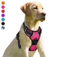 thumbnail image 1 of BARKBAY No Pull Dog Harness Front Clip Heavy Duty Reflective Easy Control Handle for Large Dog Walking(Pink S), 1 of 5
