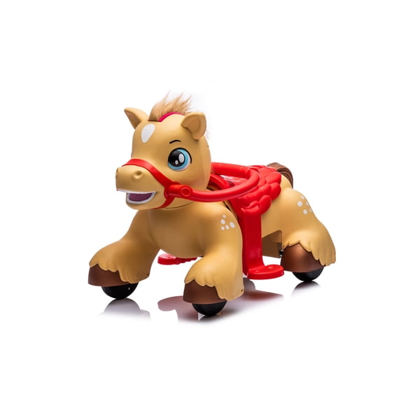 Freddo Horse 6V Ride-On Toy for Toddlers, Lights & Sounds, Brown