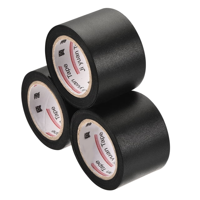Unique Bargains 4cmx12m Non-Adhesive Protector Wrap Pipe Protective Tape Black 3Pack