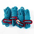 thumbnail image 2 of 4Pc 6,65ft Trip Réfléchissant Nylon Cordon Mousqueton Réfléchissant Tente Guy Ligne Corde pour Extérieur Bleu, 2 of 8