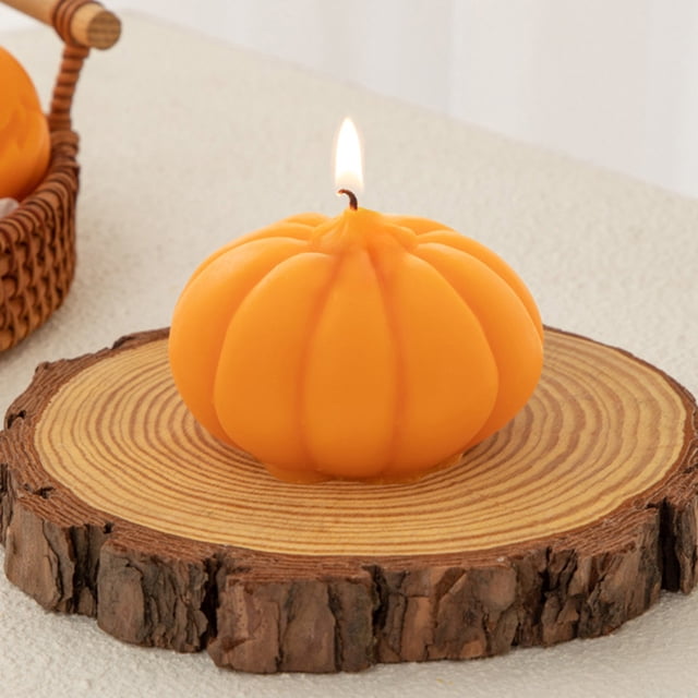 PEONAVET Halloween Pumpkin Candles Fall Pumpkin Shaped Scented Candle Cute Handmade Pumpkin Natural Candle Gifts for Thanksgiving Halloween Party Supplies