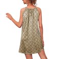 thumbnail image 3 of Baohd Robe Courte Décontractée Imprimée Sans Manches Esthétique Élégante Mignonne Robe de Plage Vacances Club Vêtements d'Été Kaki 2TG, 3 of 6