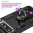 thumbnail image 4 of For Google Pixel 10 /10 Pro Case,Heavy Duty Shockproof Body Phone Cover Built in Metal Rotated Magnetic Ring Holder Kickstand,Dual Layer Military-Grade Drop protection,Black, 4 of 7