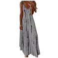 thumbnail image 2 of Robe Longue d'Été Boho de Plage Imprimée pour Femme en Dentelle à Épaules Dénudées, Robe Maxi Décontractée, 2 of 5