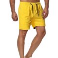 thumbnail image 2 of KIHOUT Short d'Été Rabais Mode Homme Uni Taille Élastique Taille Mi-Haute Ample Poches Bandage Short, 2 of 4