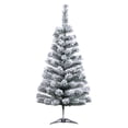 thumbnail image 1 of E Flocked Artificial Christmas Tree Style E, Snowy Frosted Tips For Holiday Home Decor, Festive Indoor Tree For Living Room, Office, Party Decoration, 1 of 3