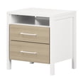 thumbnail image 2 of South Shore Munich 2-Drawer Nightstand for Child, in White and Soft Elm, 2 of 12