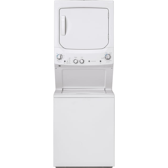 GE 27" Unitized Spacemaker Washer and Gas Dryer White - GUD27GSSMWW