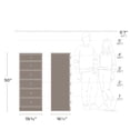 thumbnail image 4 of Prepac Astrid 6-Drawer Tall Chest, Drifted Gray, 4 of 9