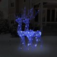thumbnail image 1 of vidaXL Acrylic Reindeer Christmas Decorations 2 pcs 120 cm Blue, 1 of 5