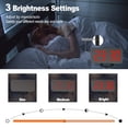 thumbnail image 3 of HOARBOEG Creative USB Charging Mirror Electronic Digital Alarm Clock LED Display Electronic Clock 6.5 Inch Large Screen Home And Office Electronic Alarm Clock Clearance Sale Holiday Gifts, 3 of 8