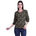 thumbnail image 2 of Moomaya Ruffle Sleeve Printed Cotton Womens Tops Plus Size Short T-Shirt Top, 2 of 4